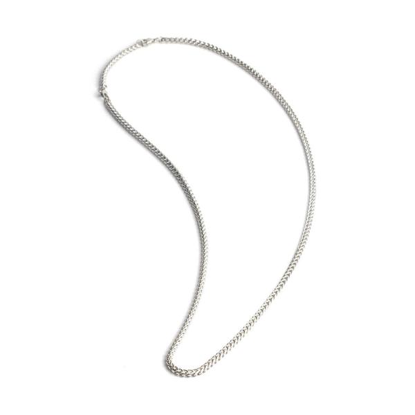 3 mm Fuchsschwanz-Halskette aus Edelstahl mit versilberter Oberfläche - Dux Silver